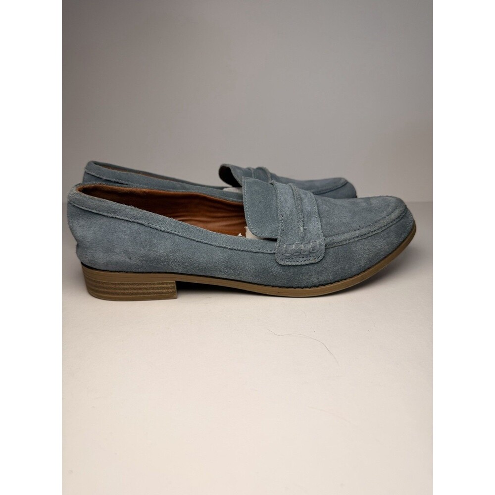 Universal Thread Women's Slate Blue Suede Penny Loafers - Size 9